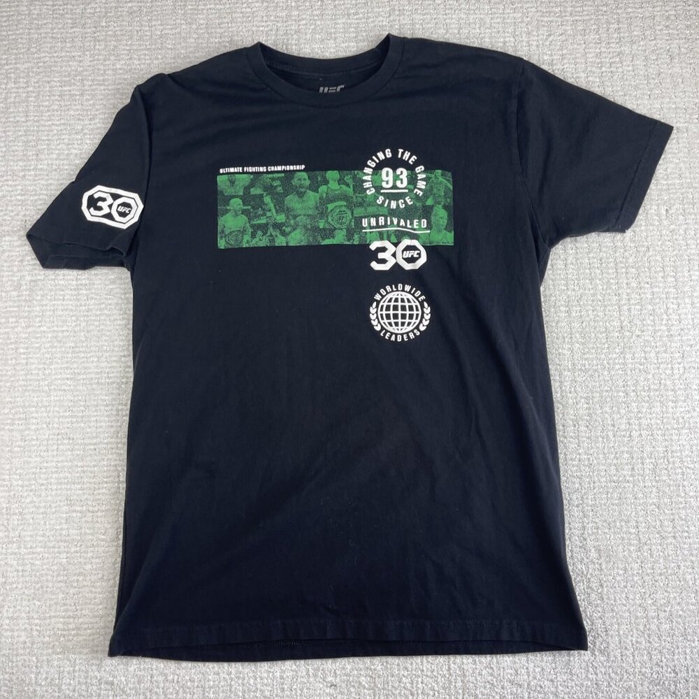UFC Ultimate Fighting Championship Goat Crew T Shirt Men’s L Black 30 Years